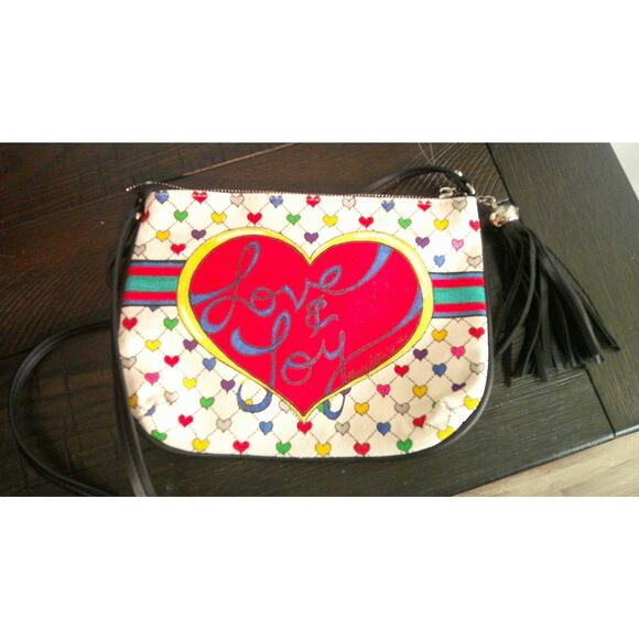 Brighton Love & Joy Canvas Zippered Crossbody with Tassel - Picture 1 of 6